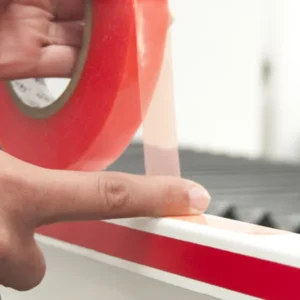 cinta doble faz roja para montaje