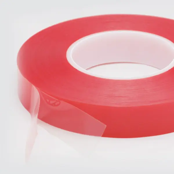 Cinta doble cara roja de alto desempeño