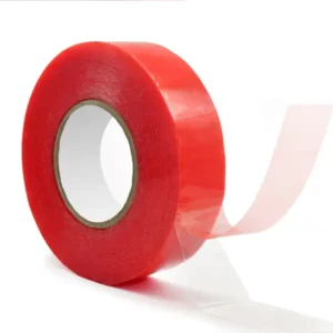 cinta doble cara roja transparente