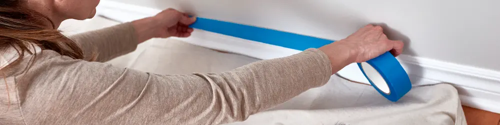 masking tape azul para construcción